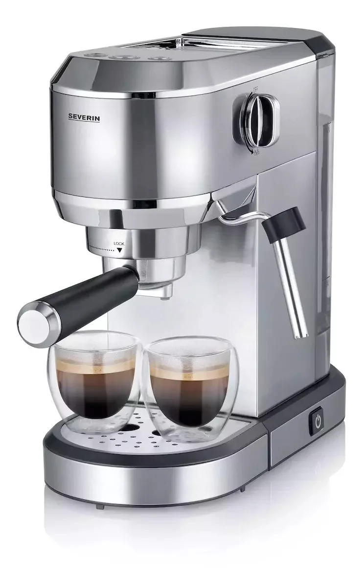 20251217173232_severin_michani_espresso_1350w_piesis_20bar_asimi_ka_5997.jpeg Severin Μηχανή Espresso 1350W Πίεσης 20bar Ασημί KA 5997 - Image 1