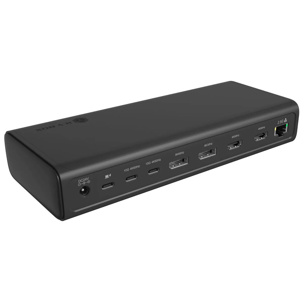 Icy Box USB-C Docking Station με HDMI/DisplayPort 4K PD Ethernet Μαύρο (IB-DK7401-CU31) - Image 1