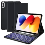 Tech-Protect Flip Cover με Πληκτρολόγιο στα International English Μαύρη (Xiaomi Poco Pad M1, Redmi Pad 2 Pro 12.1)