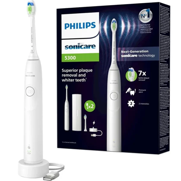 Philips Sonicare Ηλεκτρική Οδοντόβουρτσα με Αισθητήρα Πίεσης και Θήκη Ταξιδίου Λευκή