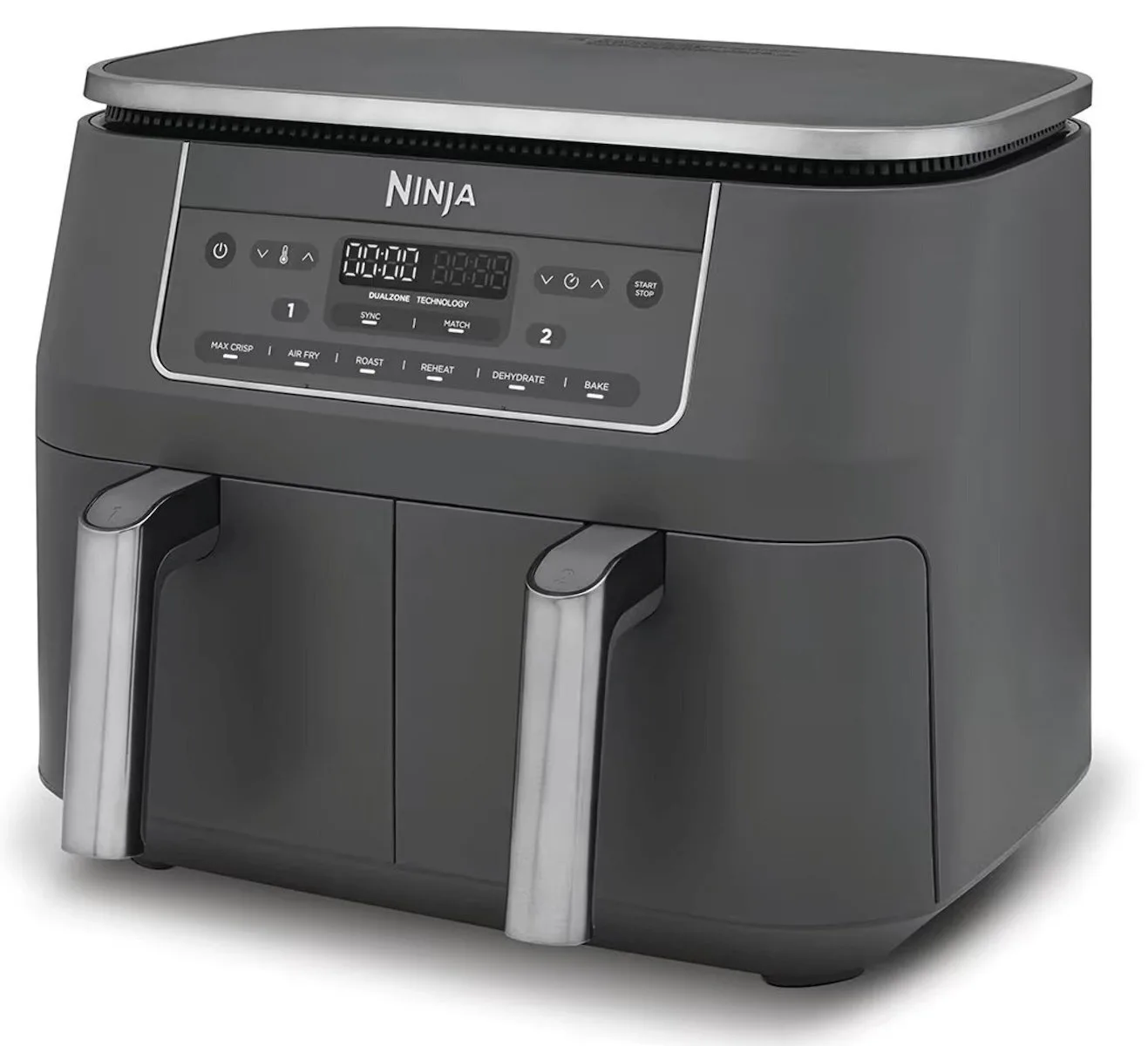 20260123165115_ninja_air_fryer_me_diplo_apospomeno_kado_7_6lt_gri_dz300eu.jpeg Ninja Air Fryer με Διπλό Αποσπώμενο Κάδο 7.6lt Γκρι DZ300EU - Image 1