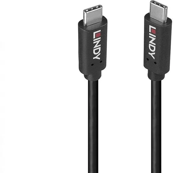 Lindy USB 3.2 Cable USB-C male - USB-C 100W PD Μαύρο 36977