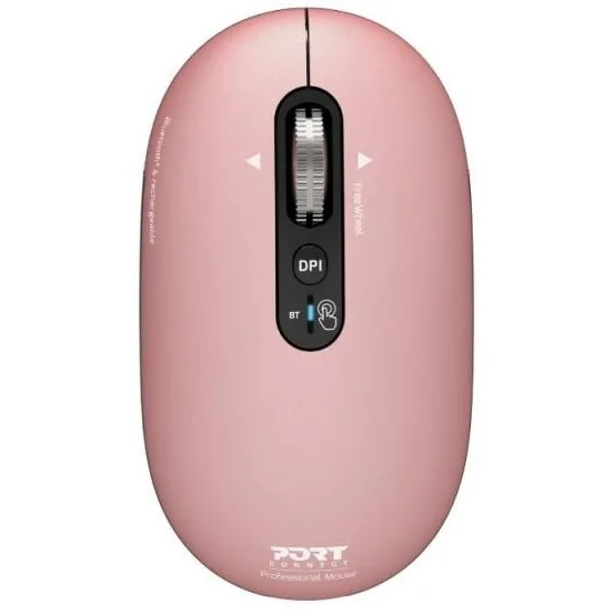 20260203130656_port_designs_asyrmato_bluetooth_pontiki_roz.jpeg Port Designs Ασύρματο Bluetooth Ποντίκι Ροζ - Image 1