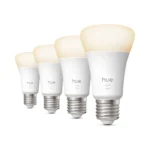 Philips 'hue White A60' Smart Bulb E27 810 Lumen Warm White 2700k 4-pack