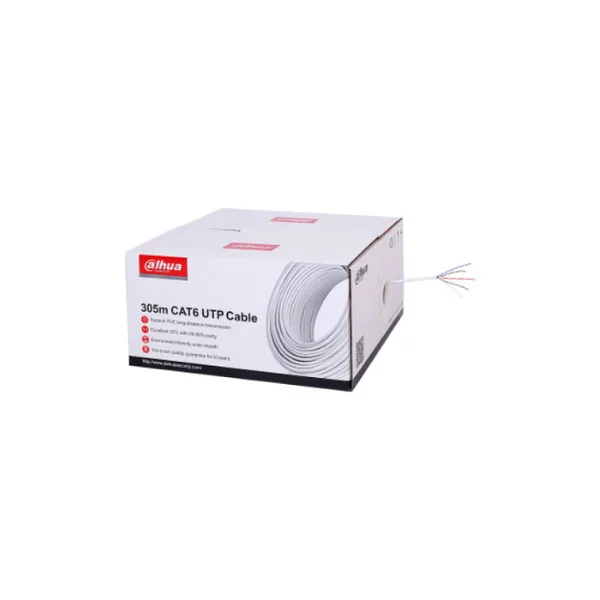 Dahua U/UTP Cat.6 (Gigabit) Καλώδιο Δικτύου Ethernet 305m Λευκό PFM923I-6UN-C