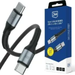 3MK Hyper USB 2.0 Cable USB-C male - USB-C 60W Μαύρο 3m
