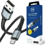 3MK Regular USB 2.0 to micro USB Cable Μαύρο 3m 1τμχ