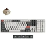 Keychron Q6 Ultra 8K Q6U-P3 Ασύρματο Gaming Μηχανικό Πληκτρολόγιο με Keychron Silk POM Brown διακόπτες και RGB φωτισμό (Αγγλικό US) Λευκό