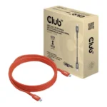Club3D USB 2.0 Cable USB-C male - USB-C 240W PD Κόκκινο 4m CAC-1515