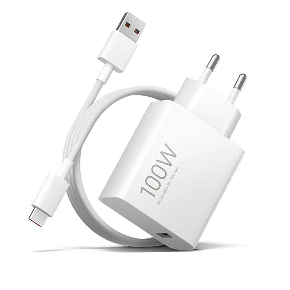 Xiaomi Φορτιστής GaN με Θύρα USB-A και Καλώδιο USB-C 100W Quick Charge 3.0 Λευκός (BHR095VEU) - Image 1