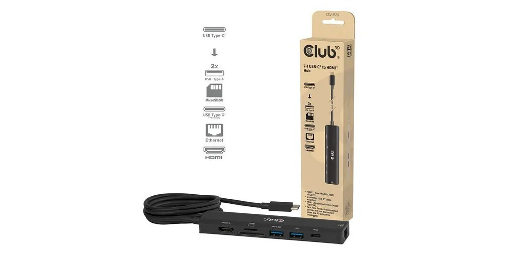 20260310105833_1c3faa7c.jpeg Club3D USB-C Docking Station με HDMI 4K PD Ethernet Μαύρο (CSV-2555) - Image 1