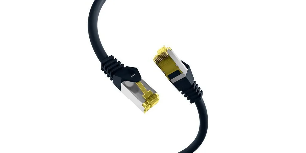 EFB S/FTP Cat.6a (Gigabit) Καλώδιο Δικτύου Ethernet 0.15m Μαύρο MK7001.0,15B - Image 1
