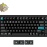 Keychron Q1 Ultra Q1U-M4 Ασύρματο Gaming Πληκτρολόγιο 75% με Keychron Silk POM Banana διακόπτες και RGB φωτισμό (Αγγλικό US)