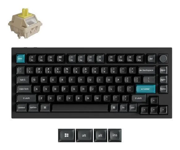20260317130038_keychron_q1_ultra_asyrmato_gaming_pliktrologio_75_me_custom_diakoptes_kai_rgb_fotismo_agliko_us.jpeg Keychron Q1 Ultra Q1U-M4 Ασύρματο Gaming Πληκτρολόγιο 75% με Keychron Silk POM Banana διακόπτες και RGB φωτισμό (Αγγλικό US) - Image 1