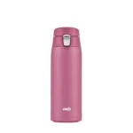 Emsa Handled Tumbler Θερμός Ανοξείδωτο 400ml Ροζ με Καλαμάκι και Λαβή