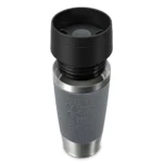 Emsa Classic Ποτήρι Θερμός Ανοξείδωτο 360ml Γκρι με Καλαμάκι και Λαβή