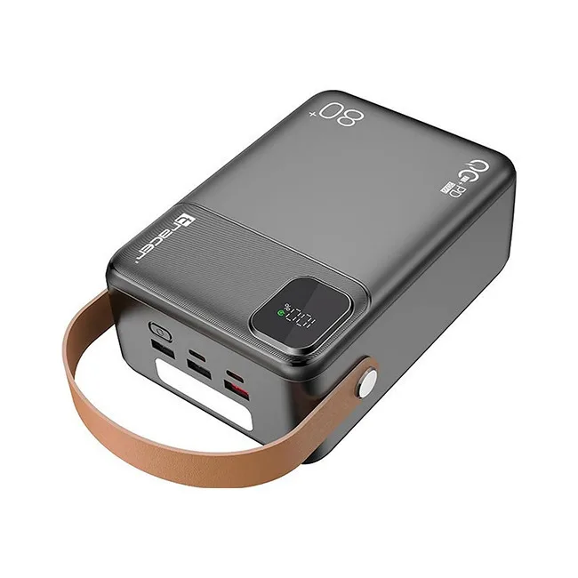 Tracer Prime V8 Power Bank 80000mAh με 3 Θύρες USB-A και 2 Θύρες USB-C Power Delivery Γκρι - Image 1