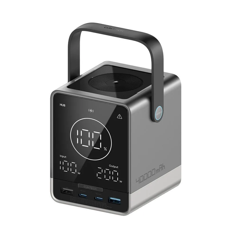 20260326124639_cuktech_p01ct_power_bank_40000mah_300w_me_2_thyres_usb_a_kai_2_thyres_usb_c_mayro.jpeg Cuktech P01CT Power Bank 40000mAh 300W με 2 Θύρες USB-A και 2 Θύρες USB-C Μαύρο - Image 1