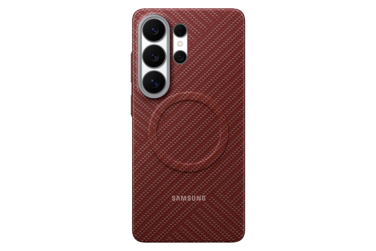 Samsung Carbon Magnet Back Cover Aramid Fiber 0.8mm Κοραλί (Galaxy S26 Ultra) EF-KS948SREGWW - Image 1