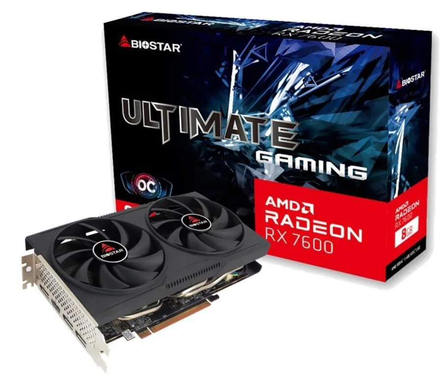 20260330160622_biostar_radeon_rx_7600_8gb_gddr6_ultimate_gaming_oc_karta_grafikon_va76s6rm81.jpeg Biostar Radeon RX 7600 8GB GDDR6 Ultimate Gaming OC Κάρτα Γραφικών Va76S6Rm81 - Image 1
