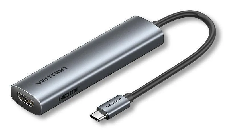 20260415132521_vention_usb_c_docking_station_me_hdmi_pd_gri.jpeg Vention USB-C Docking Station με HDMI PD Γκρι (TGLHB) - Image 1