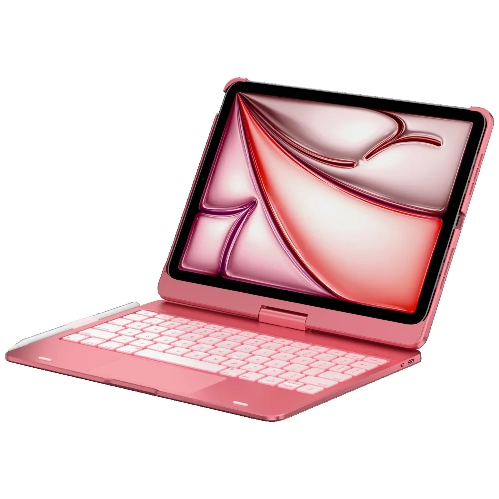Supero Tablet Case Typecase Flexbook Touch Keyboard Ipad Air 11" M2 2024 M3 2025 M4 2026 Pink - Image 1