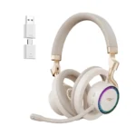 Havit Fuxi-H8 Ασύρματο Over Ear Gaming Headset με σύνδεση 3.5mm / USB Χρυσό for Nintendo Switch / PC / PS4 / PS5