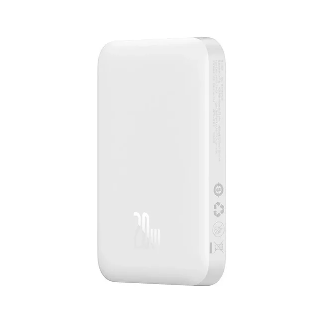 20260423130517_601c7d6f.jpeg Baseus Airpow MagSafe Power Bank 6000mAh 20W Λευκό - Image 1
