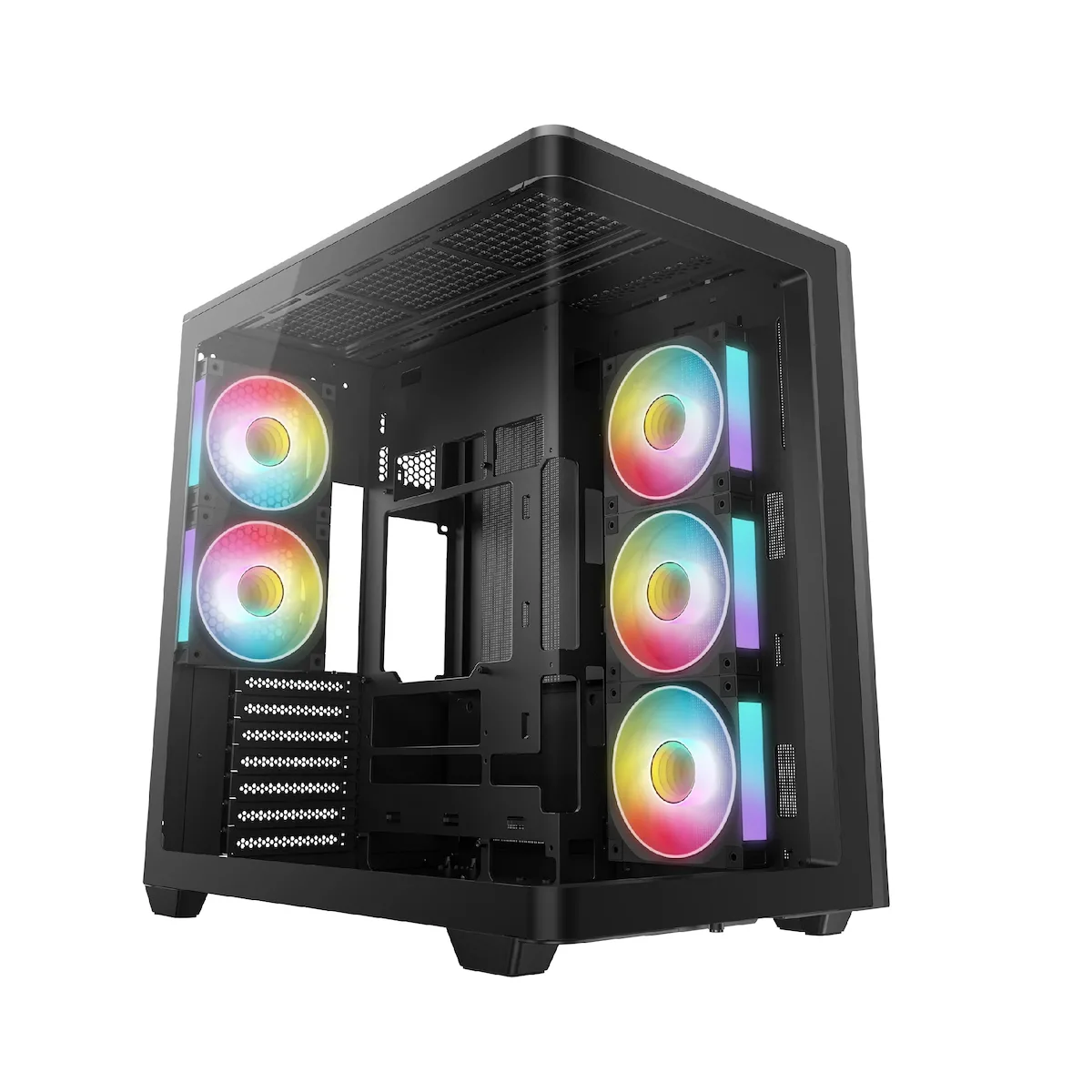 Deepcool CG590U 5F Gaming Midi Tower Κουτί Υπολογιστή με Πλαϊνό Παράθυρο και ARGB Φωτισμό Μαύρο - Image 1