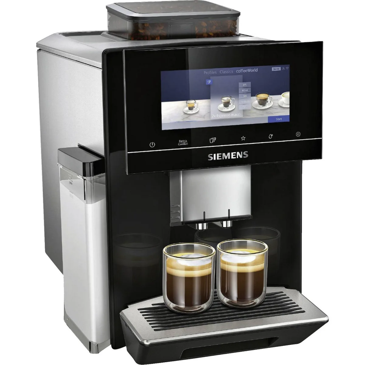 Siemens Eq.900 Αυτόματη Μηχανή Espresso 1500W Πίεσης 19bar για Cappuccino με Μύλο και Wi-Fi Ασημί - Image 1