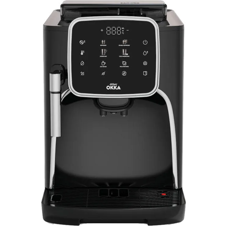 Arzum Okka Espresso Pro Αυτόματη Μηχανή Espresso 1450W Πίεσης 19bar με Μύλο Άλεσης Μαύρη - Image 1