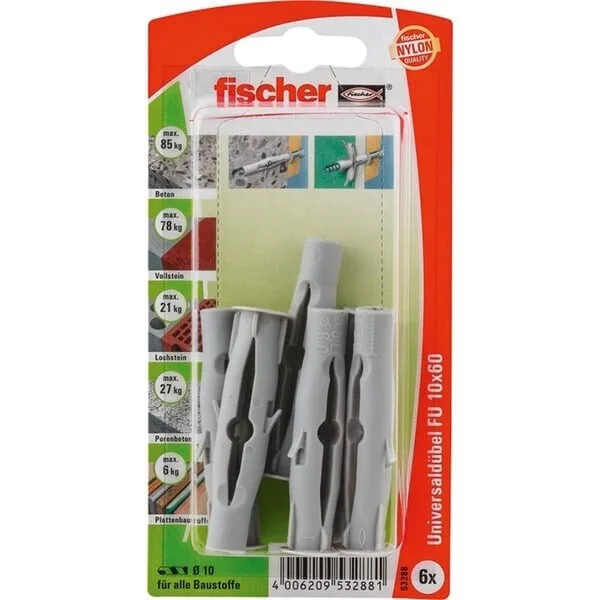 20260507145345_fischer_universal_dowel_fu_10by60_k.jpeg Fischer Universal Dowel Fu 10x60 K - Image 1