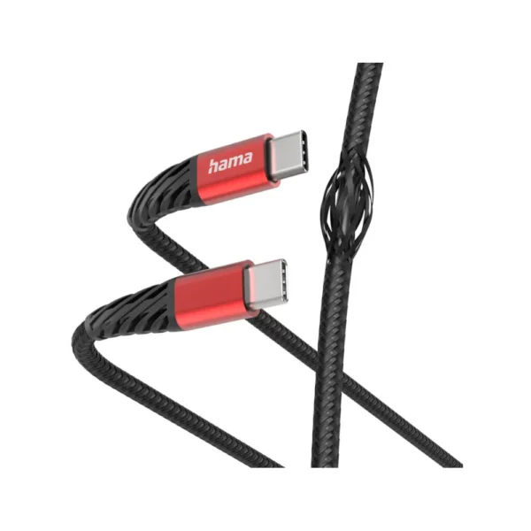 HAMA Braided USB 2.0 Cable USB-C male - USB-C Μαύρο 1.5m