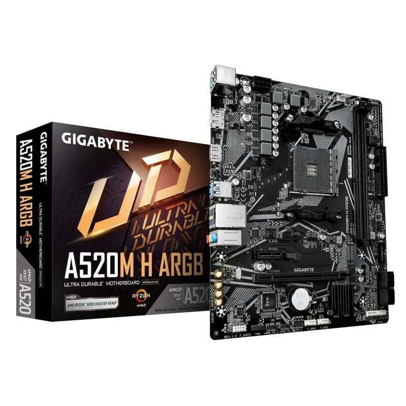 Gigabyte A520M H ARGB Motherboard Micro ATX με AMD AM4 Socket - Image 1