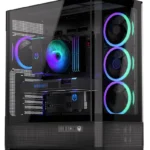 Endorfy Aquarius 8000 Corona Gaming Midi Tower Κουτί Υπολογιστή με Πλαϊνό Παράθυρο και ARGB Φωτισμό Μαύρο