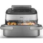 Philips Air Fryer 9.5lt Ασημί NA565/02