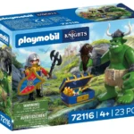 Playmobil Knights Λεοντόκαρδος Ιππότης και Τρολ με Θησαυρό για 4 ετών 72116