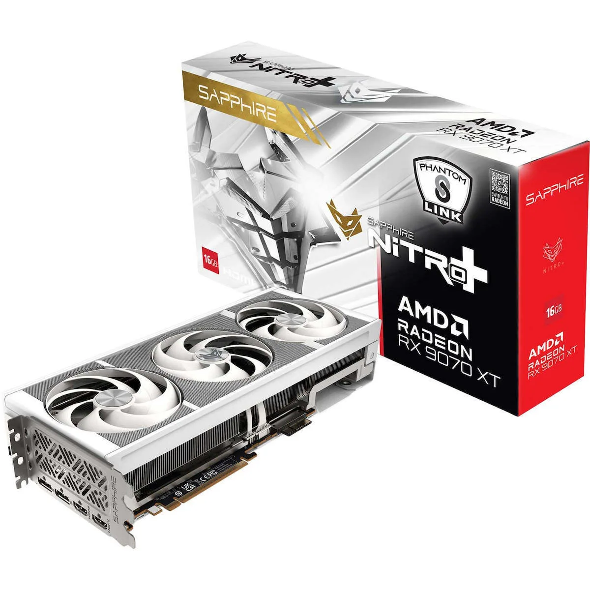Sapphire Radeon RX 9070 XT 16GB GDDR6 Nitro+ Phantom Link Polar OC Κάρτα Γραφικών - Image 1