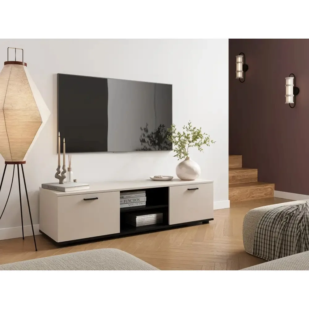 20260515150537_epiplo_tileorasis_cashmere_black_m140xp37xy43cm.jpeg Έπιπλο Τηλεόρασης Cashmere + Black Μ140xΠ37xΥ43cm - Image 1