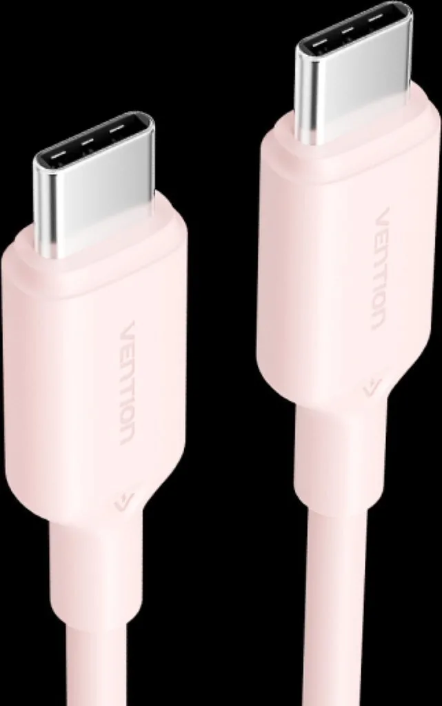20260518130510_vention_usb_2_0_cable_usb_c_male_usb_c_60w_pd_roz_2m.jpeg Vention USB 2.0 Cable USB-C male - USB-C 60W PD Ροζ 2m TRCPH - Image 1