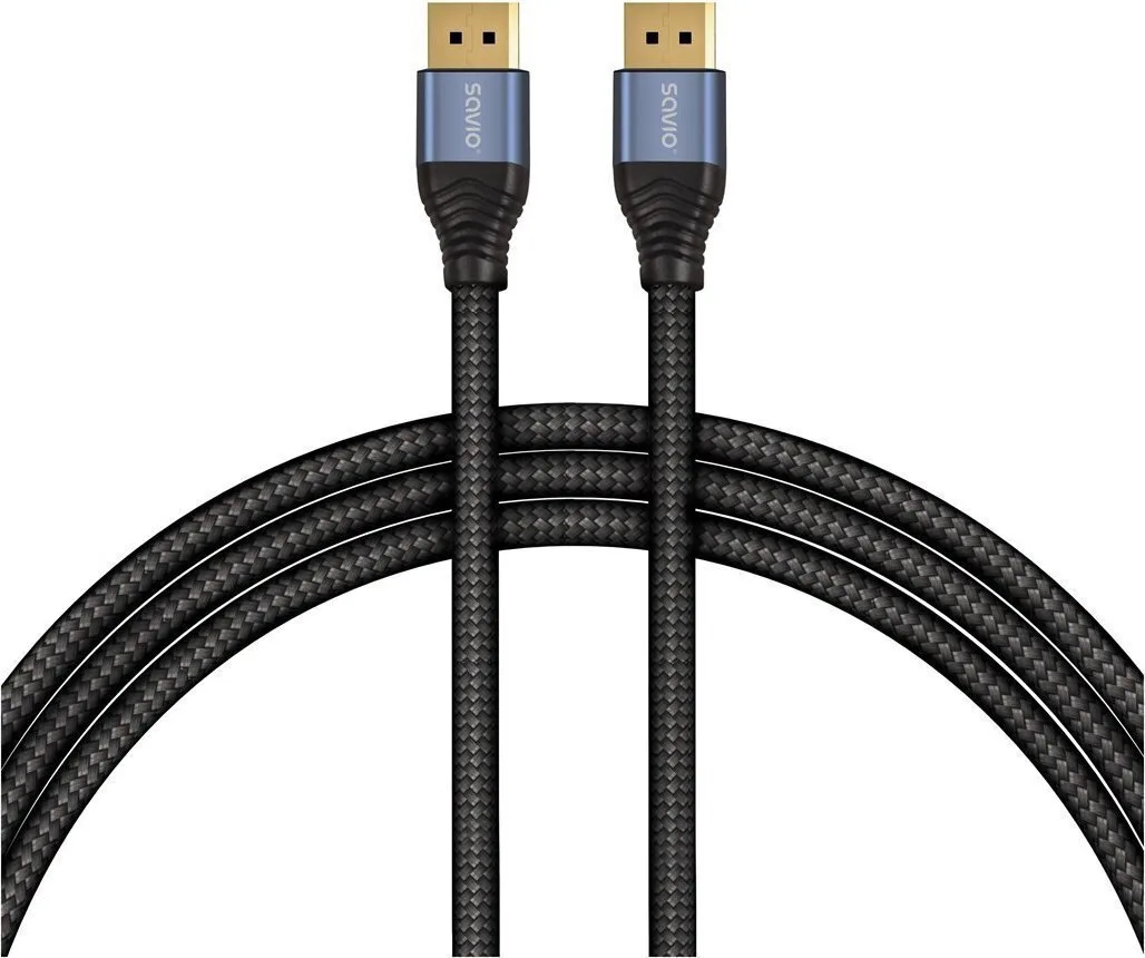 Savio Cable DisplayPort male - DisplayPort male 3m Μαύρο - Image 1
