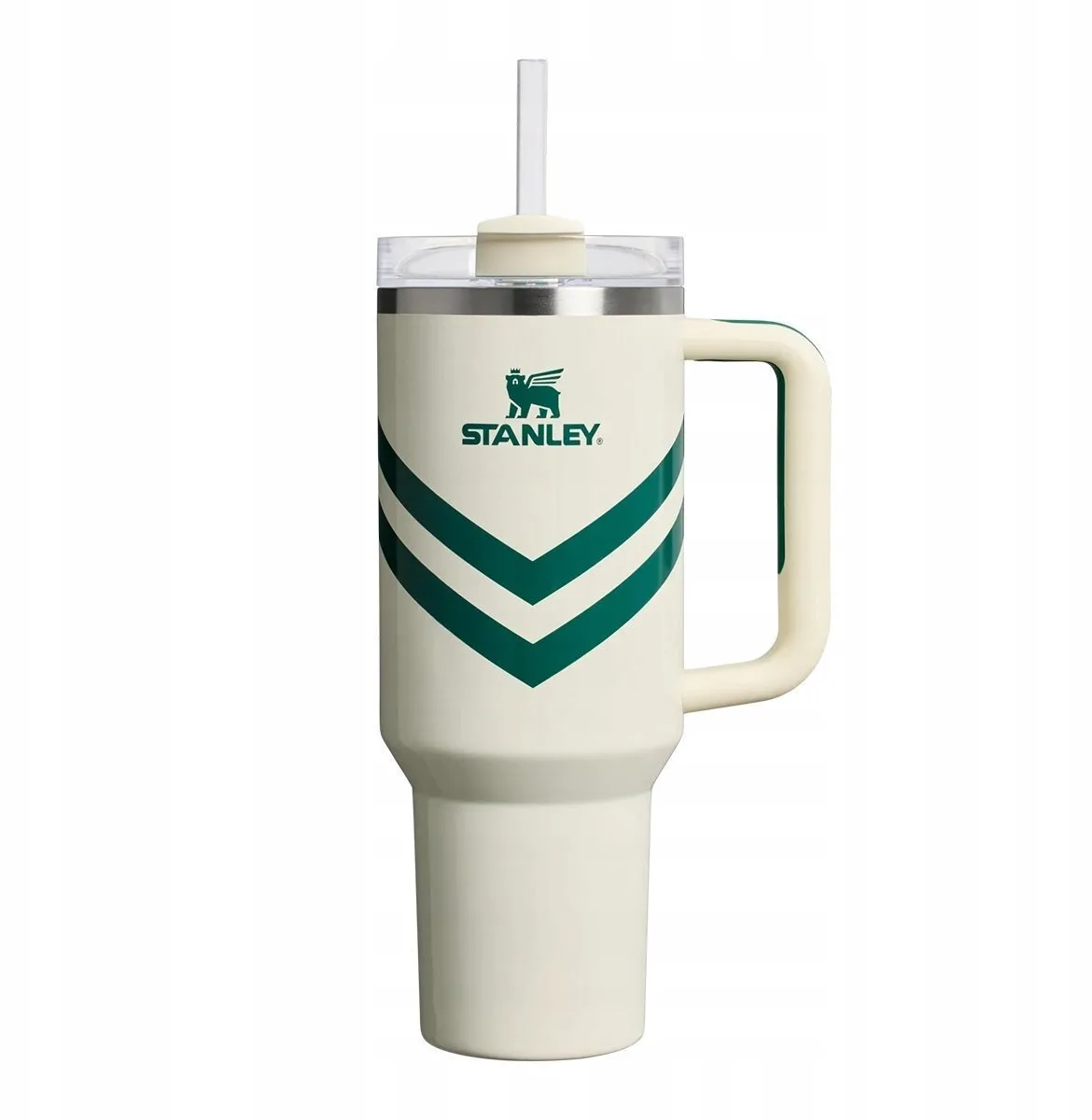Stanley Flowstate Handled Tumbler Θερμός Πλαστικό 1.18lt Courtside Cream με Καλαμάκι και Λαβή 10-10825-474 - Image 1