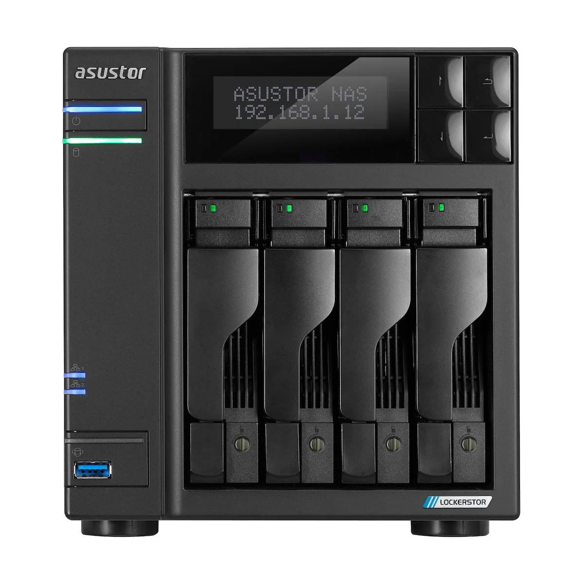 Asustor Lockerstor 4 Gen2 (AS6704T V2) NAS Tower με 4 θέσεις για HDD/M.2/SSD και 2 θύρες Ethernet - Image 1