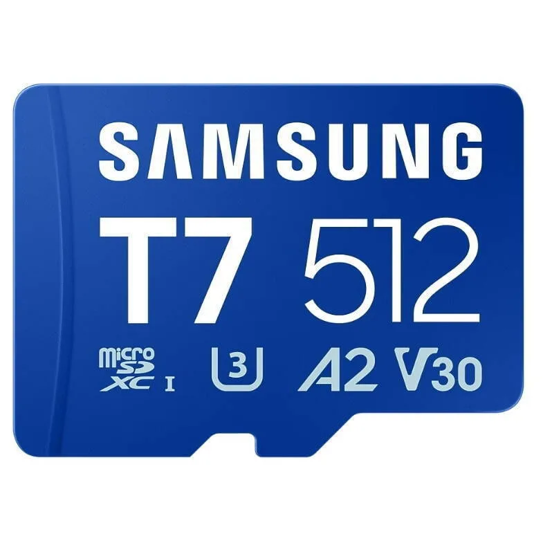 Samsung T7 512GB U3 V30 A2 UHS-I 170MB/s με αντάπτορα - Image 1