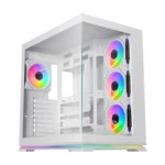 Krux Atron Gaming Midi Tower Κουτί Υπολογιστή με Πλαϊνό Παράθυρο και ARGB Φωτισμό Λευκό