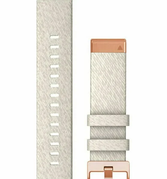 Garmin Λουράκι Υφασμάτινο Cream Heathered Nylon with Rose Gold Hardware (Fenix 5S/5S Plus/6S/6S Pro/7S/7S Pro/8 (43mm)) 010-13102-09