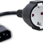 Qoltec Power Cable Qoltec Iec 320 C14 Schuko Adapter Cable 0,15 M