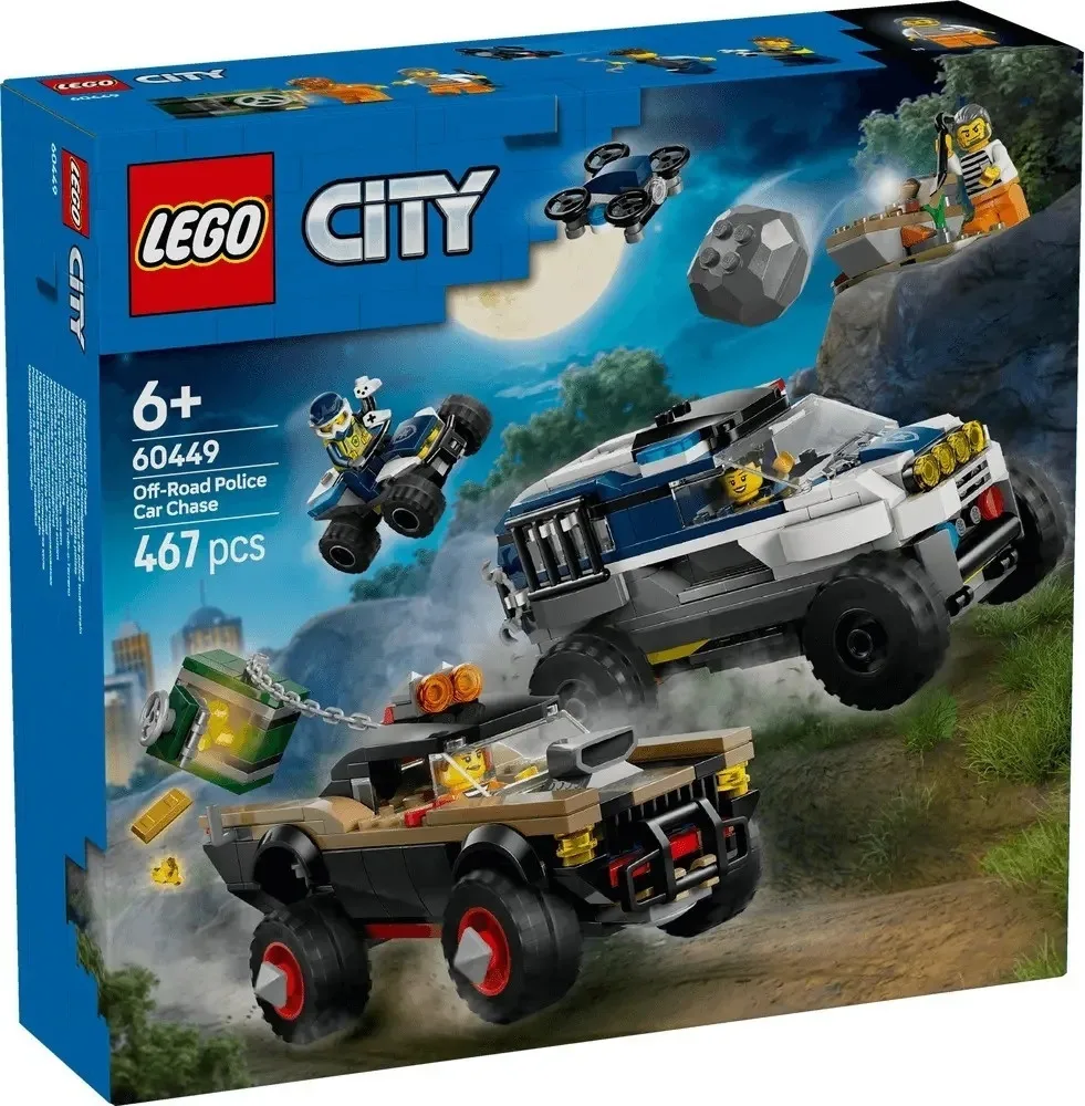 20250411173045_lego_city_off_road_police_chase_gia_6_eton_467tmch_60449.jpeg LEGO City Off-road Police Chase για 6+ Ετών 467τμχ 60449 - Image 1