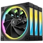Deepcool FL12-3 IN 1 Reverse Blade Case Fan 120mm (2150rpm / 55cfm) με RGB Φωτισμό και Σύνδεση 4-Pin PWM 3τμχ
