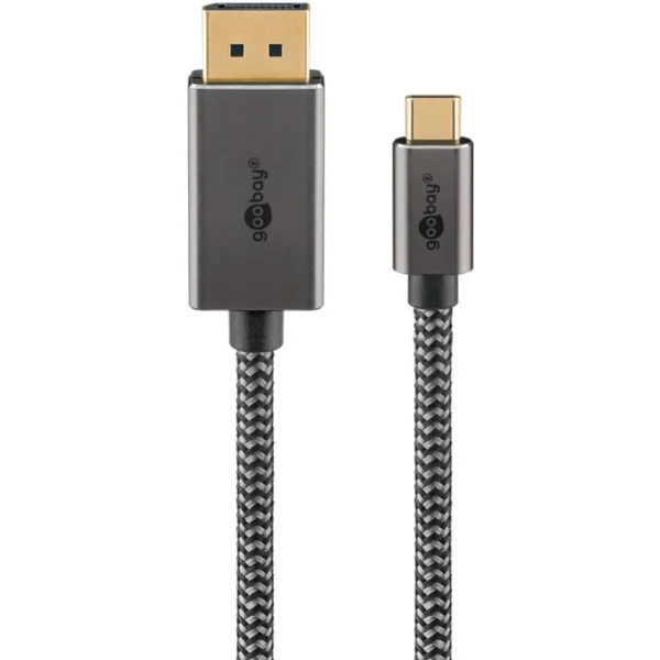 Goobay Braided USB 3.1 Cable USB-C male - USB-C / DisplayPort Μαύρο 3m 75709